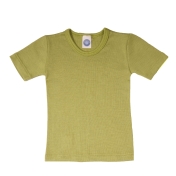 Short-Sleeved Organic Merino Wool & Silk Vest Top