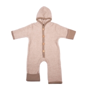 Organic Wool & Cotton Snugglesuit with Fold Over Scratch Cuffs