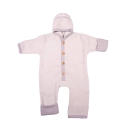 Organic Wool & Cotton Snugglesuit with Fold Over Scratch Cuffs