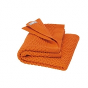 Knitted Organic Merino Wool Honeycomb Blanket