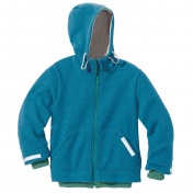 Hooded Jacket in Boiled Organic Merino Wool