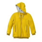 Boiled Organic Merino Wool Outdoor Jacket with Cuffs and Hood