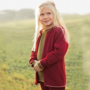 Children's Zip Cardigan in Organic Merino Wool