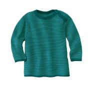 Melange Baby Jumper in Organic Merino Wool with Shoulder Button