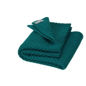 Knitted Organic Merino Wool Honeycomb Blanket