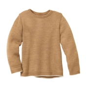 Lightweight Plain Knit Jumper with Trim in Organic Merino Wool