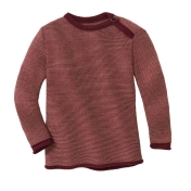 Melange Baby Jumper in Organic Merino Wool with Shoulder Button