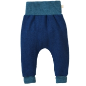 Light Weight Organic Boiled Wool Baby Trousers with Cuffs