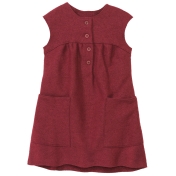 Placket Dress in Organic Boiled Merino Wool