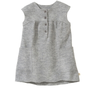 Placket Dress in Organic Boiled Merino Wool