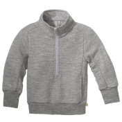 Thick Half-Zip Sweater in Organic Boiled Merino Wool