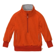 Thick Half-Zip Sweater in Organic Boiled Merino Wool