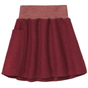 Organic Boiled Wool Skirt with Pocket & Soft Waistband