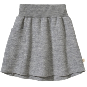 Organic Boiled Wool Skirt with Pocket & Soft Waistband