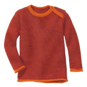 Melange Baby Jumper in Organic Merino Wool with Shoulder Button