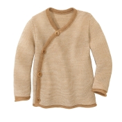 Wrap Baby Cardigan in Pure Organic Merino Wool