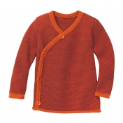 Wrap Baby Cardigan in Pure Organic Merino Wool