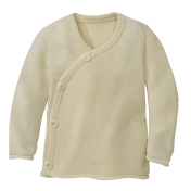 Wrap Baby Cardigan in Pure Organic Merino Wool