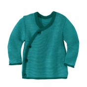 Wrap Baby Cardigan in Pure Organic Merino Wool