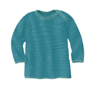 Melange Baby Jumper in Organic Merino Wool with Shoulder Button