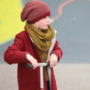 Child's Long Beanie Hat in Organic Merino Wool