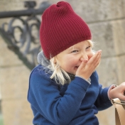 Long Beanie in Knitted Organic Merino Wool