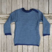 Melange Baby Jumper in Organic Merino Wool with Shoulder Button