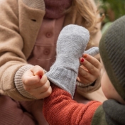 Boiled Wool Fleece Gloves