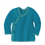 Wrap Baby Cardigan in Pure Organic Merino Wool