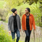 Adult's Shirt in Organic Boiled Merino Wool with Wooden Buttons