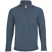 Men\'s Zip Collar Pullover in Merino Wool Fleece