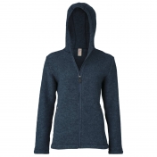 Women\'s Organic Merino Wool Fleece Hooded Jacket