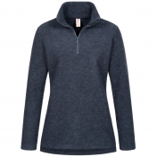 Women\'s Zip Collar Pullover in Merino Wool Fleece