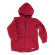 Organic Merino Wool Fleece Hooded Jacket