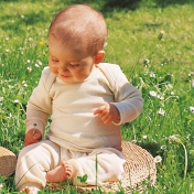 Wool & Silk Baby Vest Top with Envelope Neck