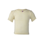 Merino Wool & Silk Envelope Neck Short-Sleeved Shirt