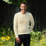Men's Long-Sleeved Vest In Machine Washable Organic Merino Wool Men's Long-Sleeved Vest In Machine Washable Organic Merino Wool