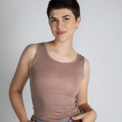 Women's Simple Vest in Merino Wool and Silk Women's Simple Vest in Merino Wool and Silk