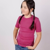 Plain Wool & Silk Short-Sleeved Vest Top Plain Wool & Silk Short-Sleeved Vest Top