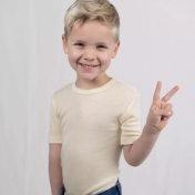 Organic Merino Wool Short-Sleeved Vest Top Organic Merino Wool Short-Sleeved Vest Top