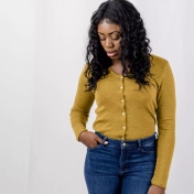 Women's Fine-Knit Cardigan in Pure Organic Merino Wool  Women's Fine-Knit Cardigan in Pure Organic Merino Wool