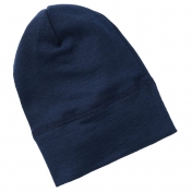 Fine Rib Organic Wool & Silk Beanie