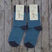 2-Pack Adult Stripy Socks in Organic Cotton