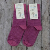 2-Pack Adult Stripy Socks in Organic Cotton