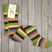 Colourful Striped Tights for Children in Organic Cotton