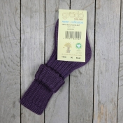 Roll-Top Baby Socks in Organic Wool