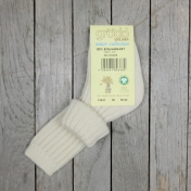 Roll-Top Baby Socks in Organic Wool