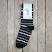 2-Pack Stripy Machine-Washable Wool Rich Socks for Children