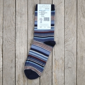 2-Pack Stripy Machine-Washable Wool Rich Socks for Children