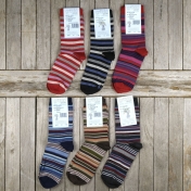 Stripy Machine-Washable Wool Rich Socks, 2-pack